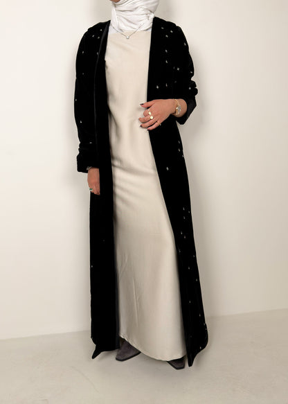 Nova 8075 Black Sparkle Velvet Set For Women