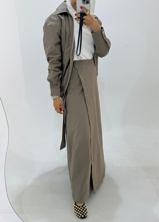 Nova Etoup Shirt Jacket With Wrapping Skirt