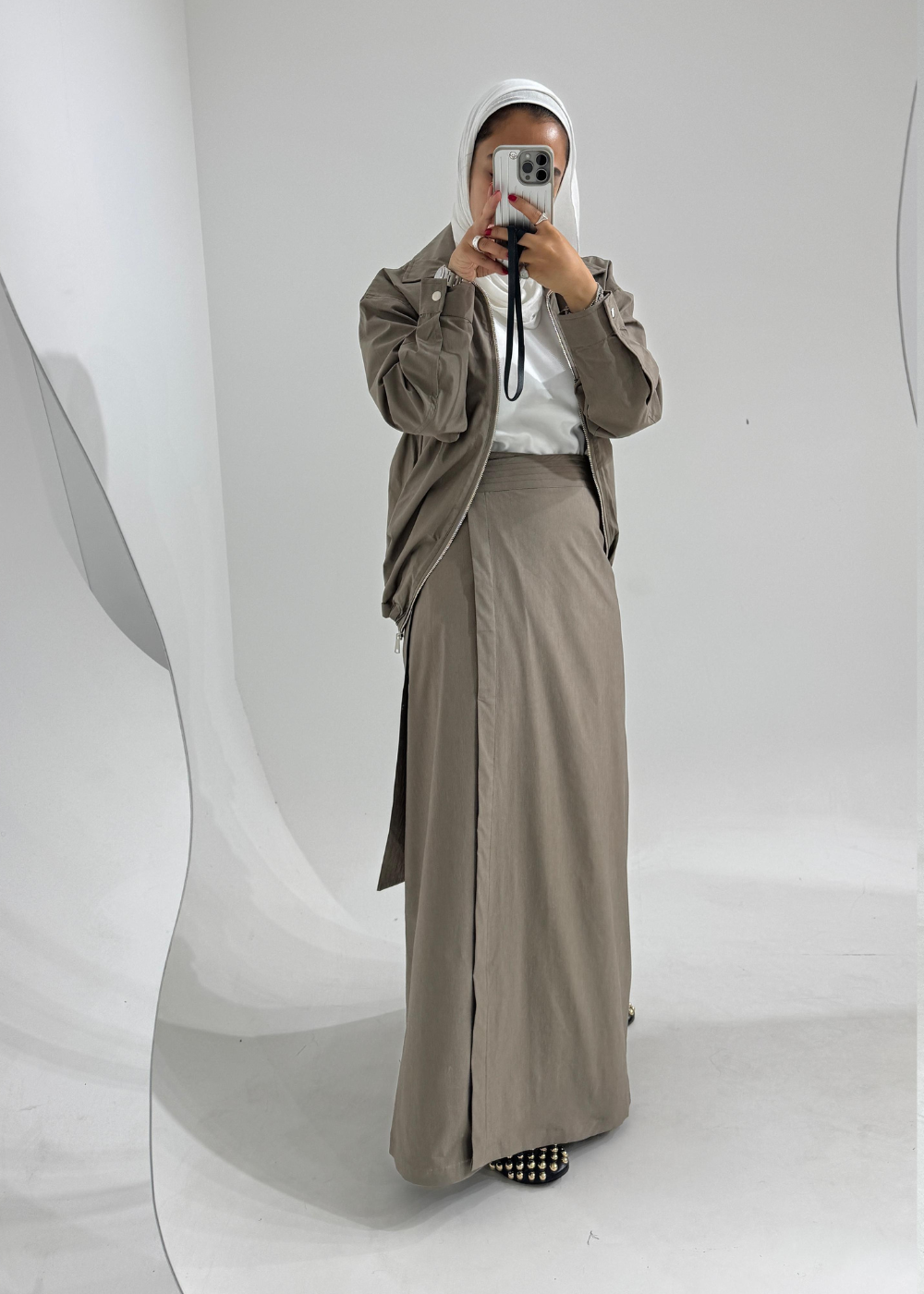 Nova Etoup Shirt Jacket With Wrapping Skirt