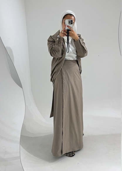 Nova Etoup Shirt Jacket With Wrapping Skirt
