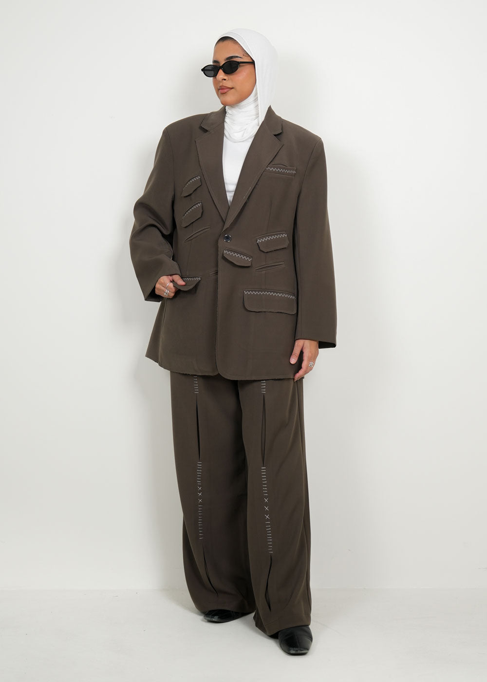 8024 Grey Brown Set For Women