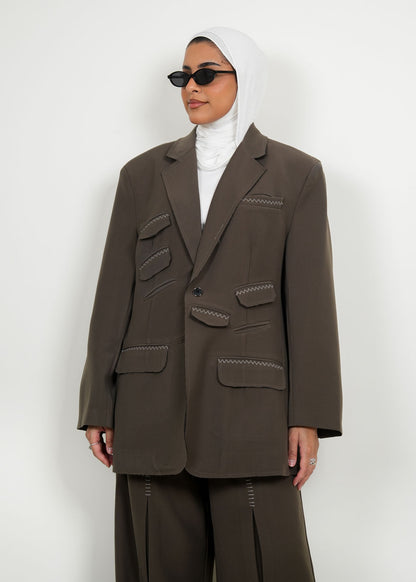 8024 Grey Brown Set For Women