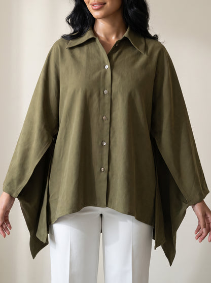 8383 Dark Green Shirt For Women