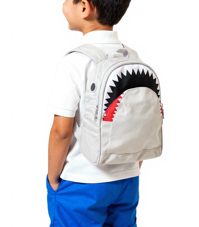 Shark School Bag for Kids (With Name Embroidery)