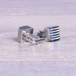 Picture of Silver Cufflink With Lines Stone