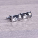 Picture of Silver Cufflink With Double Stone