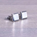 Picture of Silver Cufflink With Shiny Stone