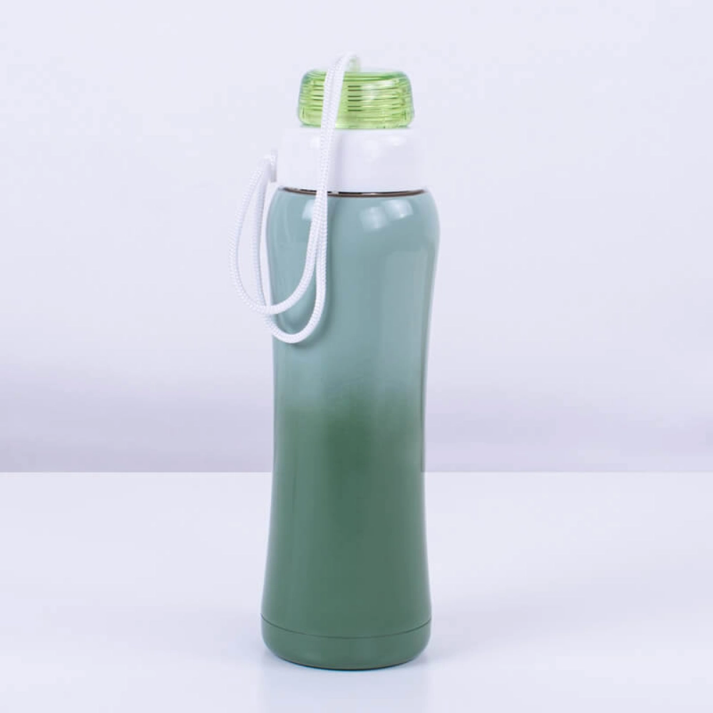 صورة حافظة للمشروبات الساخنة والباردة 500مل مع مصفاة للشاى باللون الأخضر