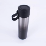 Picture of 450 ML Black (with Silver Shade) Stainless Steel Hot and Cold Beverage Bottle