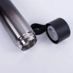 Picture of 450 ML Black (with Silver Shade) Stainless Steel Hot and Cold Beverage Bottle