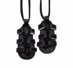 Picture of Black Roman Sandals For Girls
