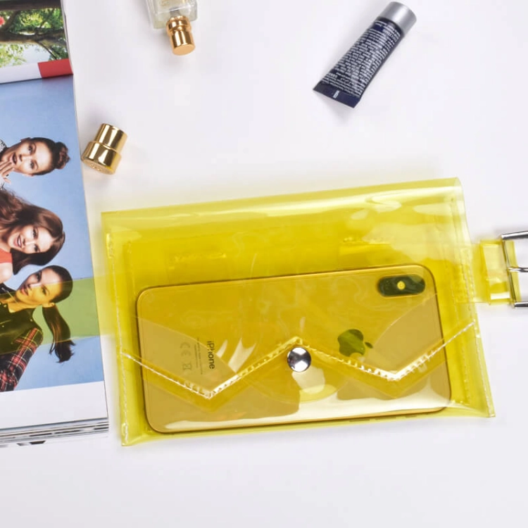 Picture of Yellow Transparent Waist Bag For Women