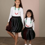 Picture of Black Wavy Skirt For Girls