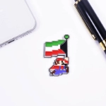 صورة دبوس مغناطيسي سوبر ماريو مع علم الكويت