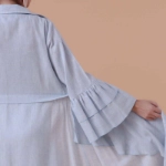 Picture of Blue Bisht With Long Collar For Women