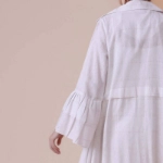 Picture of Off White Bisht With Long Collar For Women
