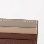 Picture of Coffee Leather Cardholder (With Alphabet Printing)
