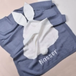 Picture of Rabbit Baby Blanket With Bottle - Gift Set (Suitable For Boys)
