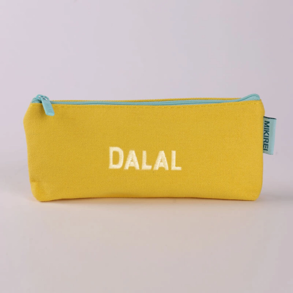 Picture of Yellow Stationery Pouch (With Name Embroidery)