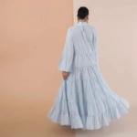 فستان طويل ازرق فاتح دراعة طويلة تسوق اون لاين الكويت رمضان 