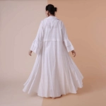 Picture of Off White Bisht With Long Collar For Women