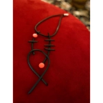 Picture of Black And Red Necklace From Lulwa Al Khattaf