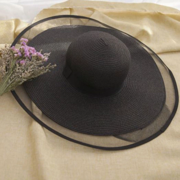 صورة قبعة صيفية أسود للنساء 