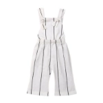 Picture of Black And White Stripes Jumpsuit For Girls