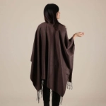 Picture of Brown Premium Pashmina Shawl For Women (With Name Embroidery)