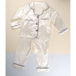 Picture of Off White Pajama Set For Kids (With Name Embroidery Option)