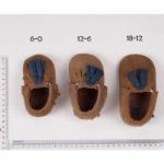 صورة حذاء جلد ناعم ذهبي للأطفال (مع امكانية طباعة الاسم)