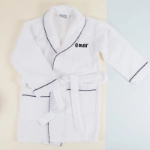 Picture of White And Black Robe For Kids (With Name Printing Option)