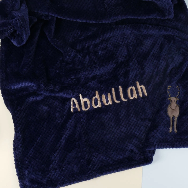 صورة بطانية الرنة البحرية للطفل (مع امكانية تطريز الاسم)