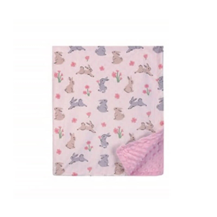 Picture of White And Pink Rabbit Blanket For Baby