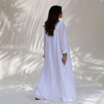 Picture of Dove White Pastel Flare Kloosh Summer Shirt Dress For Women