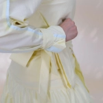 Picture of Yellow And Tiffany Pastel Set Skirt With Crop Top (Mother And Daughter Collection)