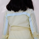 Picture of Yellow And Tiffany Pastel Set Skirt With Crop Top (Mother And Daughter Collection)