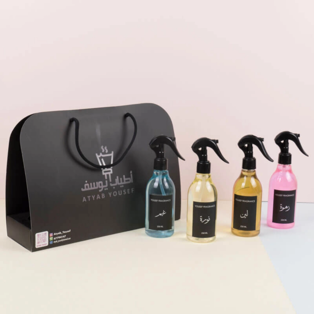 Picture of Atyab Yousef 250ML Set Of 4 Perfume Sprinklers Bag 