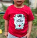 Picture of Red T-Shirt Ketchup Design For Kids (With Name Printing)