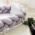 Picture of Grey Stars Baby Bed