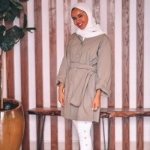 Picture of Victoria Olive Shirt from Lulwa Al Khattaf