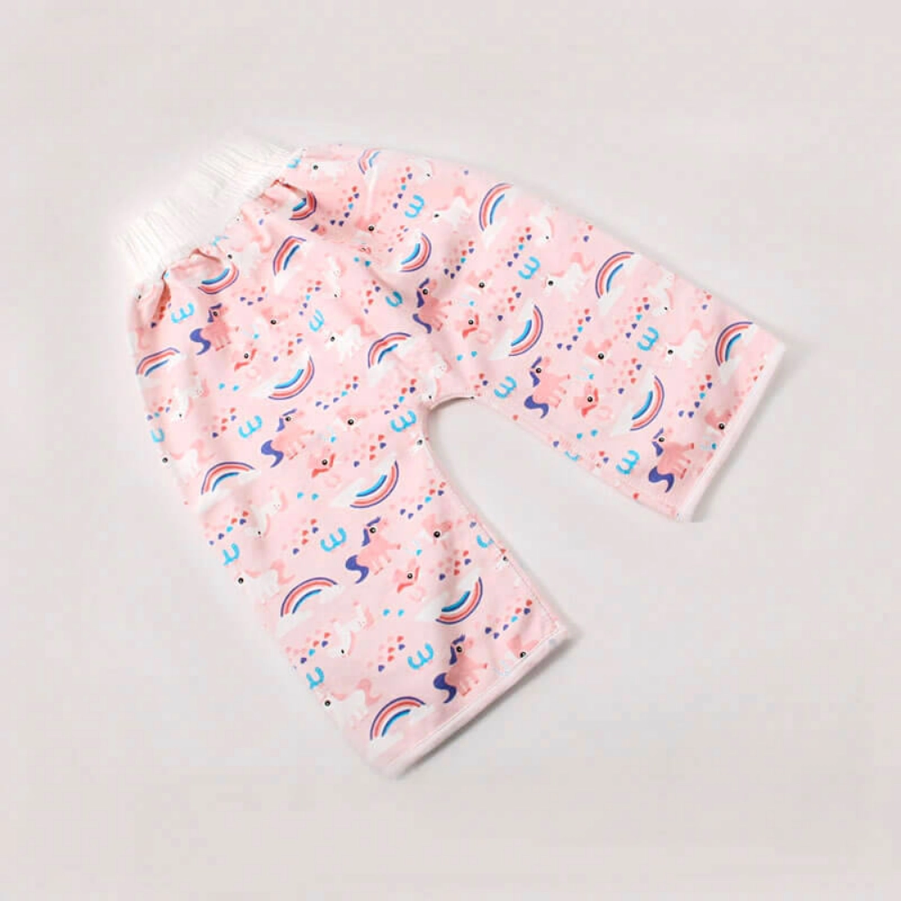 Picture of Pink Unicorn Anti-Wetting Sleeping Pants For Baby