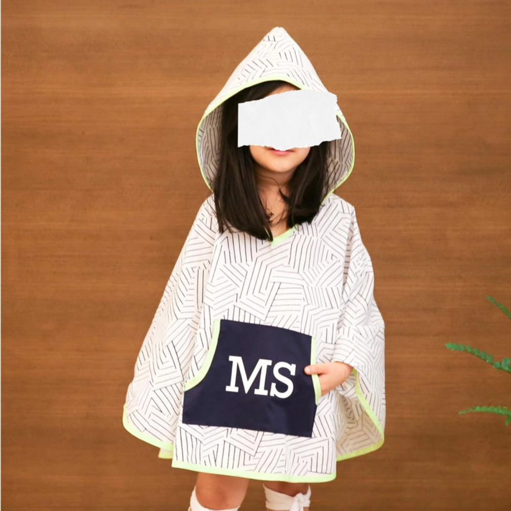Picture of White And Yellow Summer Cape For Kids (With Alphabet Printing Option)