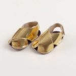 Picture of Golden Glossy Sandal For Baby