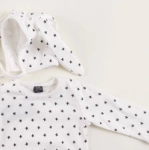 Picture of White Stars Baby Suit With Bunny Cap (With Name Embroidery Option)