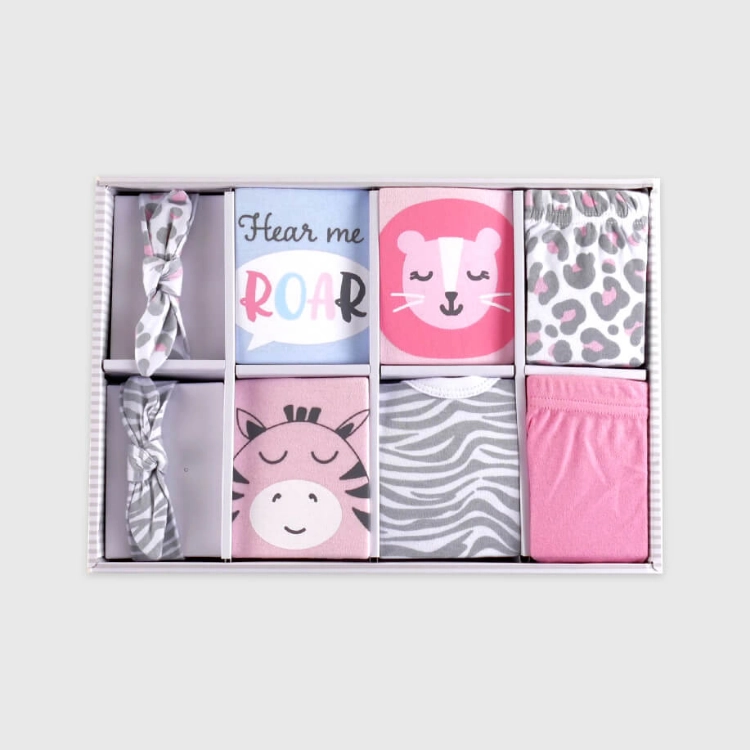 Picture of 8 Pcs Gift Box 33 - Pink Animal Print Suit