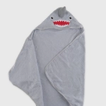 Picture of Grey Shark Towel For Kids Model 90 (With Name Embroidery Option)