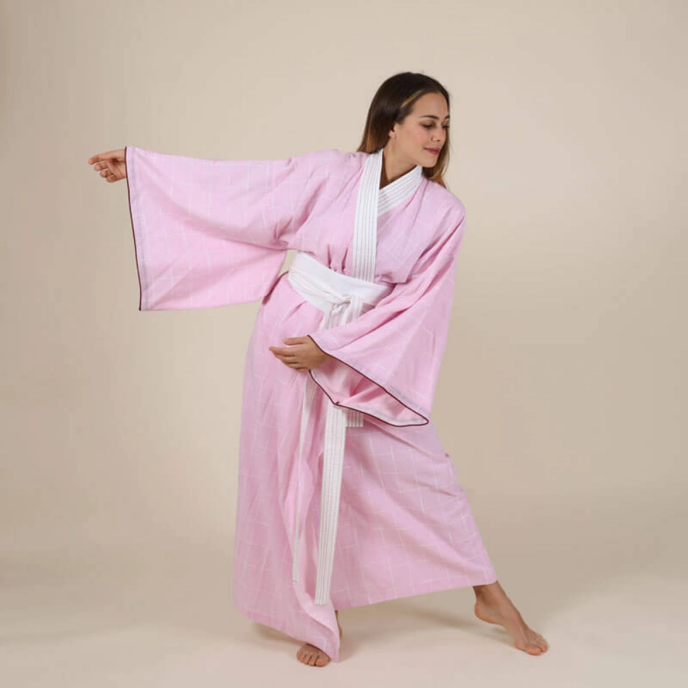 Picture of Kobi Pink Kimono Dress For Women