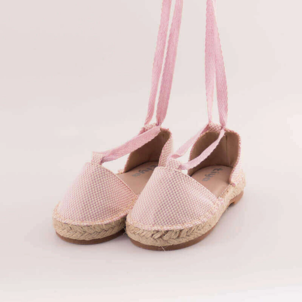 Picture of TIYA Pink Ballet Shoes With Foot Tie Model 3986 For Girls