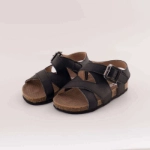 Picture of TIYA Black Sandal Model DT177 For Boys